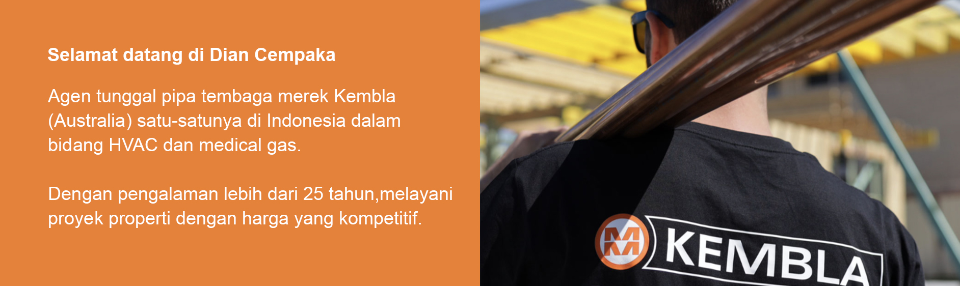 Distributor tunggal pipa tembaga merk KEMBLA